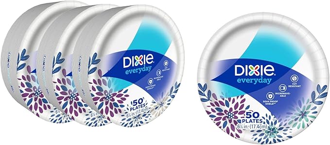 Dixie - Paper Dessert Plates - 6 7/8" Inch - 50 Ct