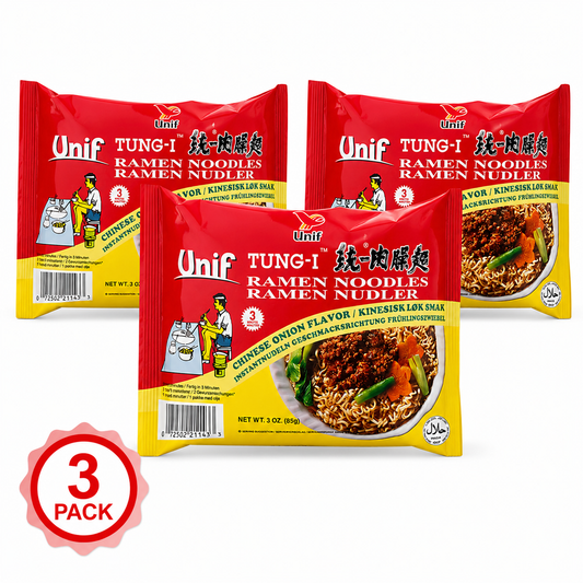 Unif Tung-I Ramen Noodles Chinese Onion Flavor Pack 3