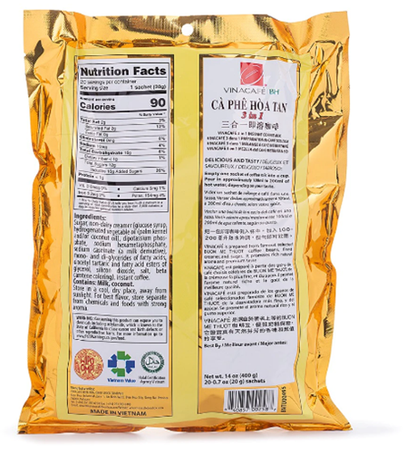 Vinacafe Instant Coffee Mix 20pk 400 g