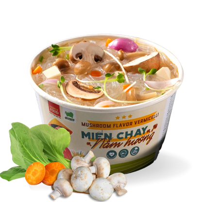 Simply Food Mushroom Vermicelli Glass Instant Noodle Bowl