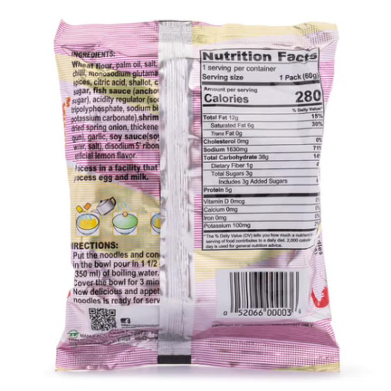 [MAMA] Shrimp Tom Yum Noodles 60 g *20pack