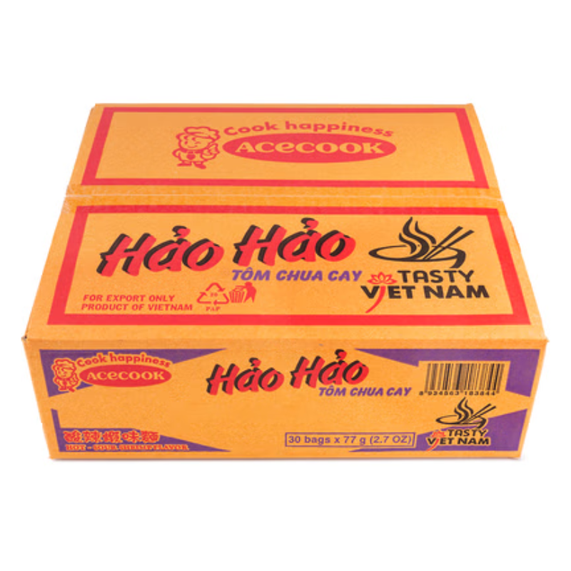 Acecook Hao Hao Mi Tom Chua Cay Instant Noodle Pack 30