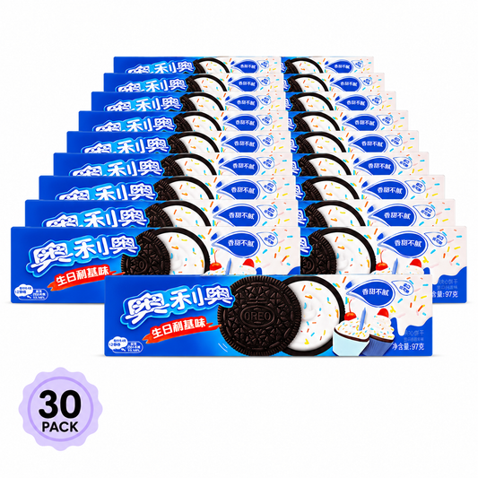 Oreo Sandwich Cookies with Birthday Cake Flavor Pack 30