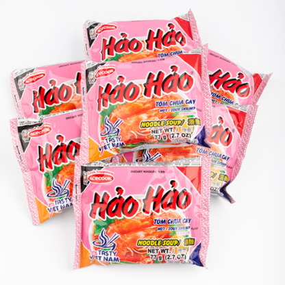 Acecook Hao Hao Mi Tom Chua Cay Instant Noodle Pack 30