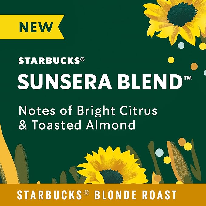 Starbucks K-Cup Coffee Pods, Sunsera Blend For Keurig Coffee Makers, 100% Arabica, 1 Box (10 Pods)