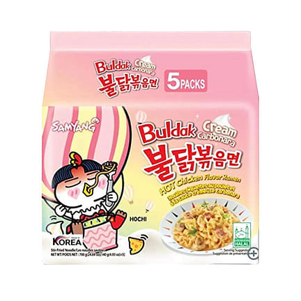 Samyang Cream Carbonara Instant Noodles 5 Pack