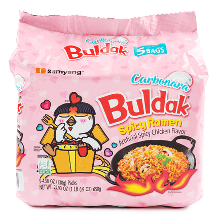 Samyang Carbonara Hot Chicken Ramen 5 Pack 130g