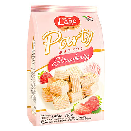 Lago Strawberry Wafers 250g
