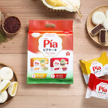 Phuc An Premium Pia Cake Mix (Mung Bean - Red Bean - Durian - Vegetarian) 14 oz