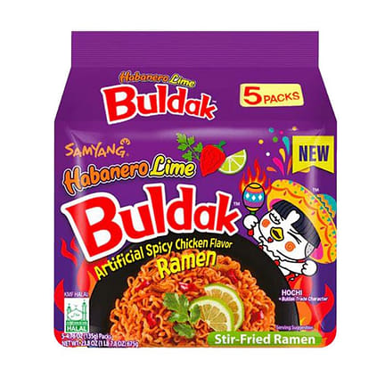 Samyang Habanero Lime Instant Noodles 5 Pack