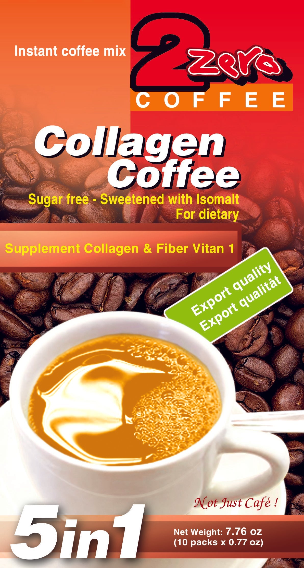 2 Zero Coffee 5 In 1 Diet 7.76oz