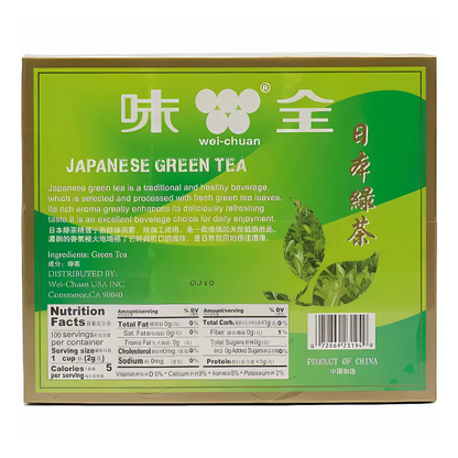 Wei-Chuan Japanese Green Tea (100 Tea Bags)