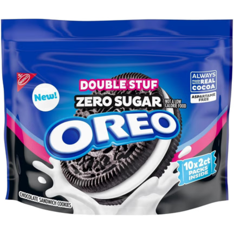 OREO Double Stuf Zero Sugar Chocolate Sandwich