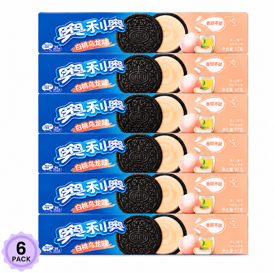 Oreo Sandwich Cookies, White Peach Olong Pack 6