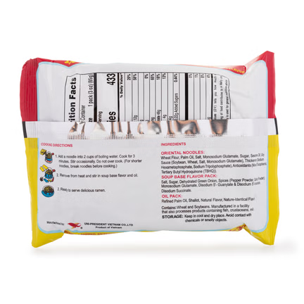 Unif Tung-I Ramen Noodles Chinese Onion Flavor Pack 5