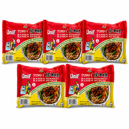 Unif Tung-I Ramen Noodles Chinese Onion Flavor Pack 5