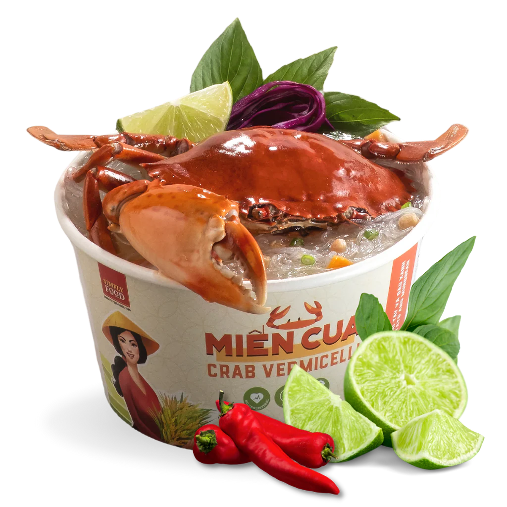Simply Food Instant Glass Noodles Crab Flavor Bowl 3 Bowl