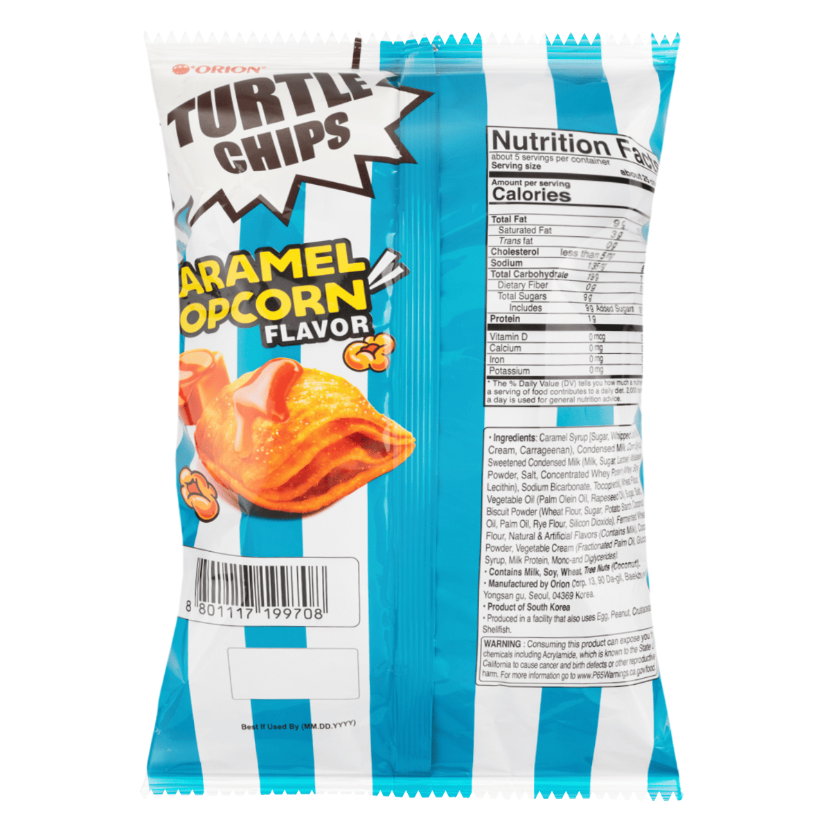 Orion Turtle Chips Caramel 160g