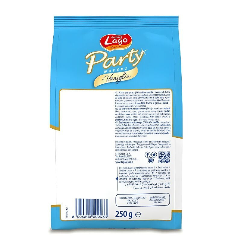 Lago Wafers Party Vanilla Flavor 250g