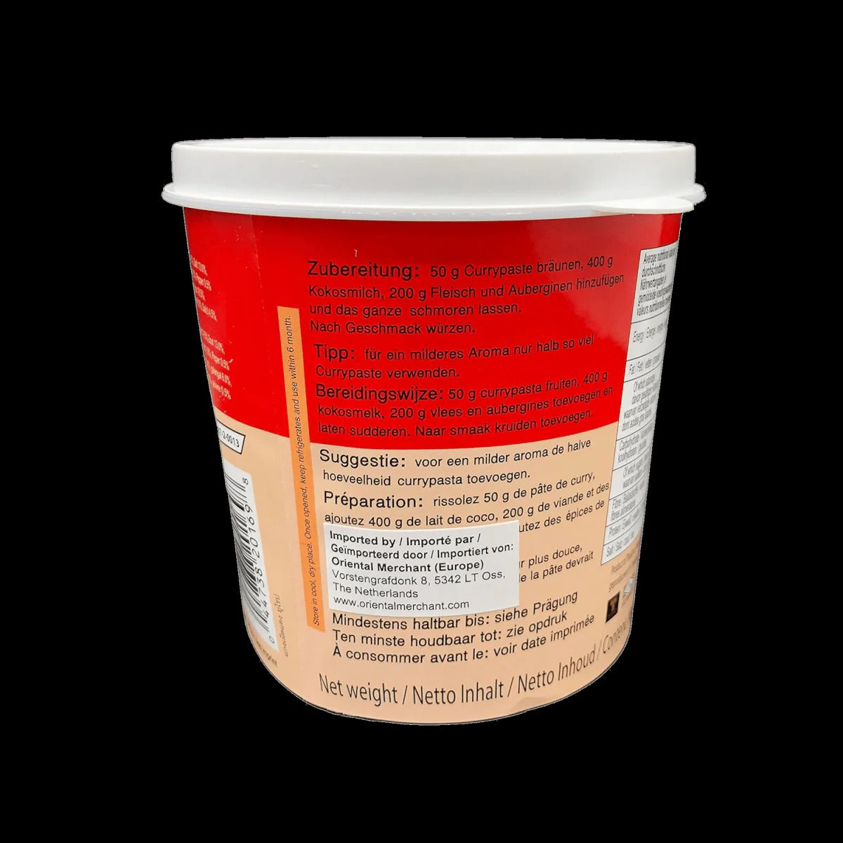Mae Ploy Vegetarian Red Curry Paste with Authentic 1000g