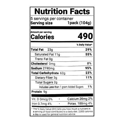 KSF Pork Shallot Noodle 6x5x104g
