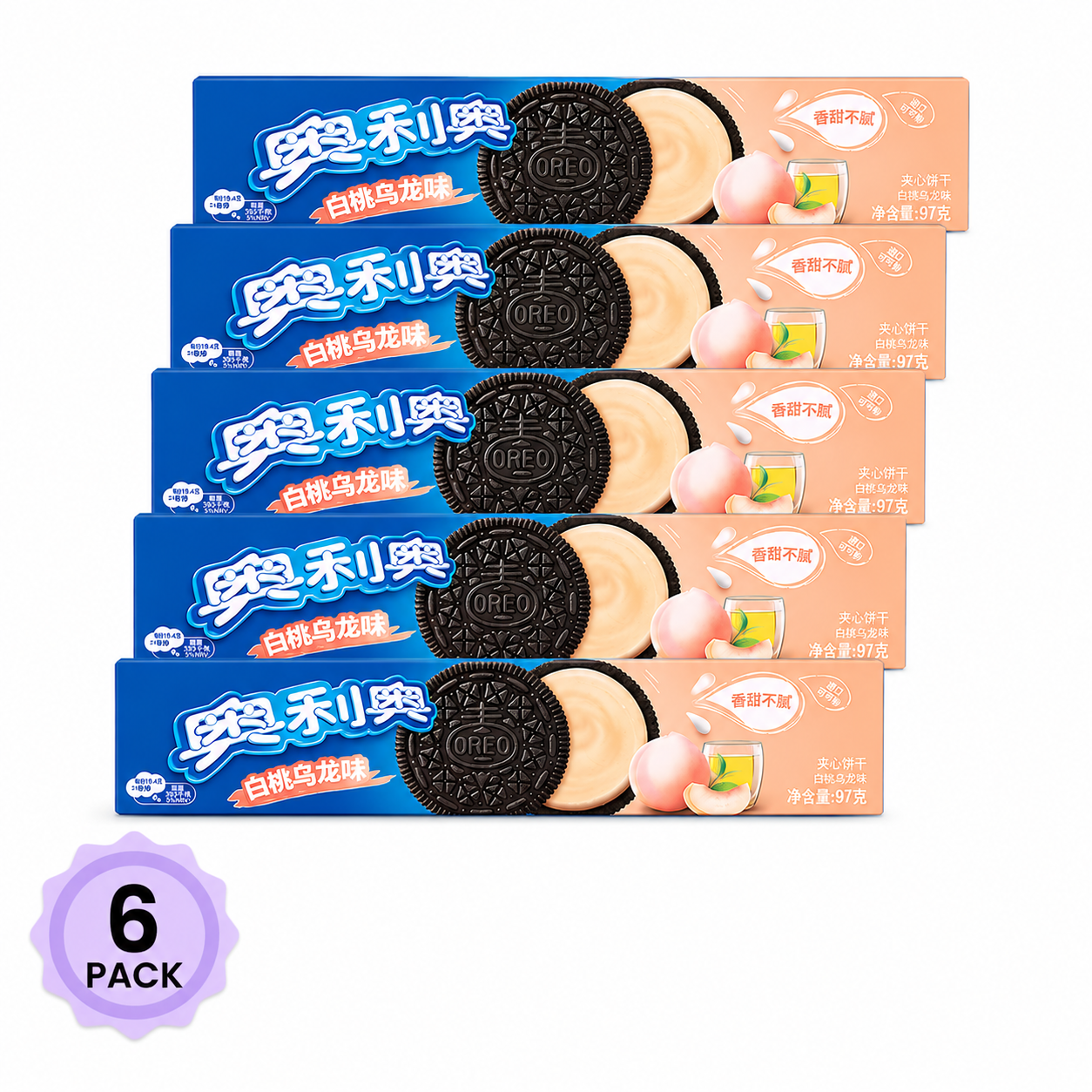 OREO Peach & Oolong Tea SDWH Cookie Pack 6