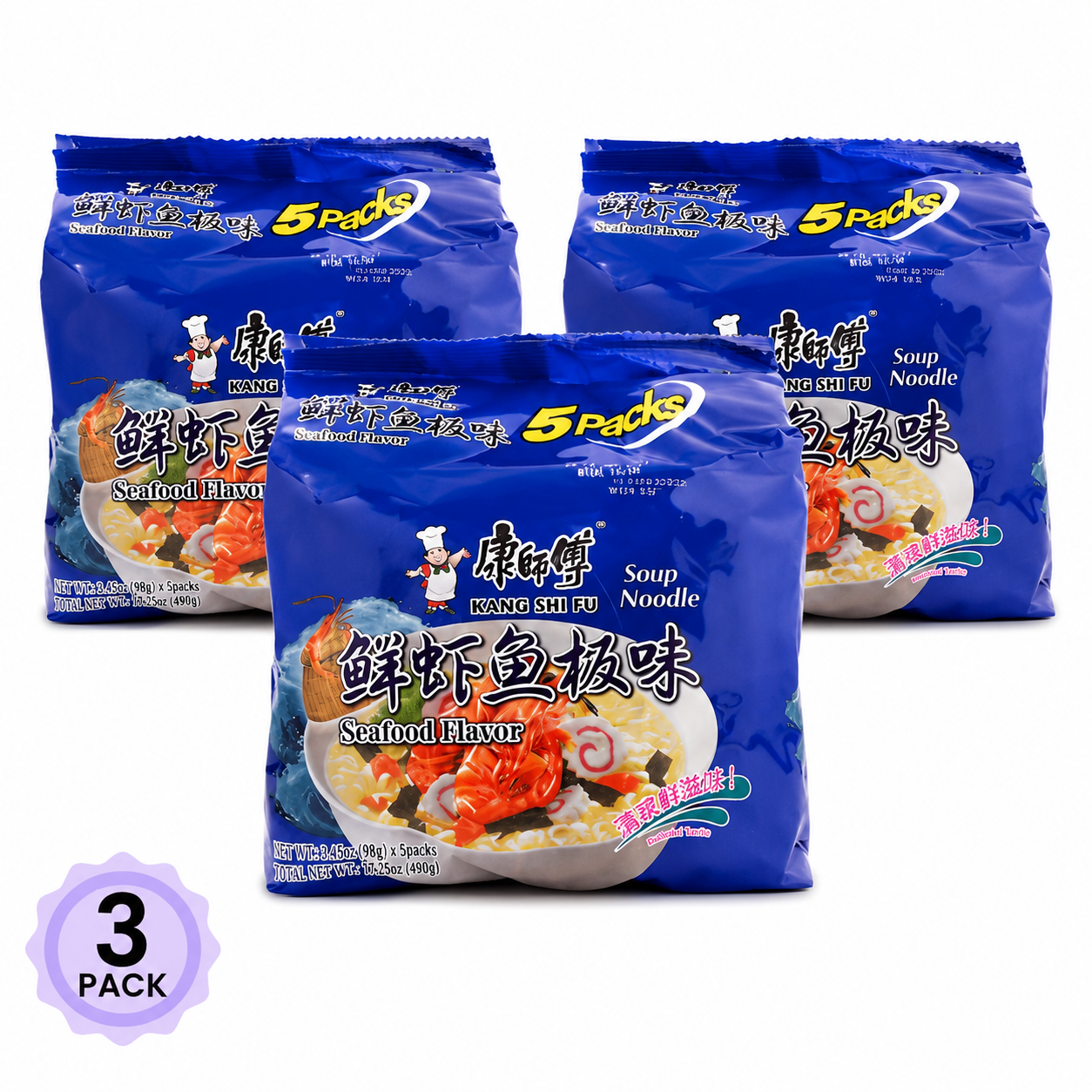 Kangshifu Master Kong Seafood Instant Noodle 3 pack
