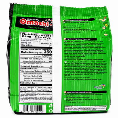 Omachi Instant Potato Noodles Shrimp Sour & Hot Flavor 30 Pack 78g